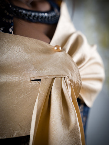 Silk/satin finish evening wrap