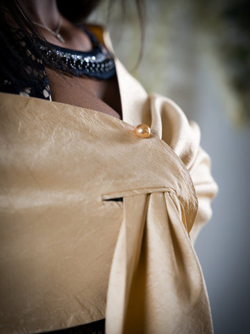Silk/satin finish evening wrap